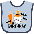 thumbnail image 3 of Inktastic 1st Birthday with Ghost and Bats Halloween Boys or Girls Baby Bib, 3 of 4