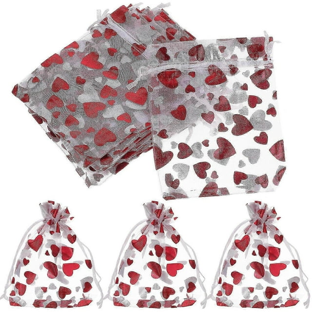 25Pcs Drawstring Bags Organza Bags Jewelry Storage Bags Decorative Gift Small Bags Wrapping Bags