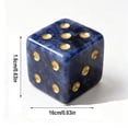 thumbnail image 2 of Polished Natural Crystal Dice, 6-Sided Gold Pips Dice Games Healing Crystal Dice Decor for Divination Tarot Table Board Game Ornament 6pcs, 2 of 9
