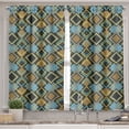 thumbnail image 2 of Ambesonne Geometric Valance & Curtain, Bullseye Modern Mosaic, 55"x24", Multicolor, 2 of 6