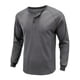 thumbnail image 4 of Blusa para hombre Henley Camisetas Manga larga Verano Tops Hombres Jersey acanalado Ropa diaria Camiseta básica, 4 of 5