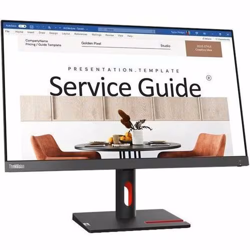 thumbnail image 2 of Lenovo ThinkVision S24i-30, 1920 x 1080, Raven Black, 63DEKAR3US, 2 of 5