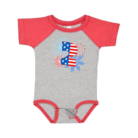 

Inktastic Second Birthday- Fourth of July Fireworks Gift Baby Boy or Baby Girl Bodysuit