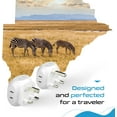 thumbnail image 4 of Ceptics South Africa Travel Plug Adapter Set - 4 Input - Ultra Compact - Light Weight - Type M and Type G - USA to Any Type M Countries Such as Botswana, Namibia - 4 Pack (PT-7-10L-4PK),White, 4 of 10