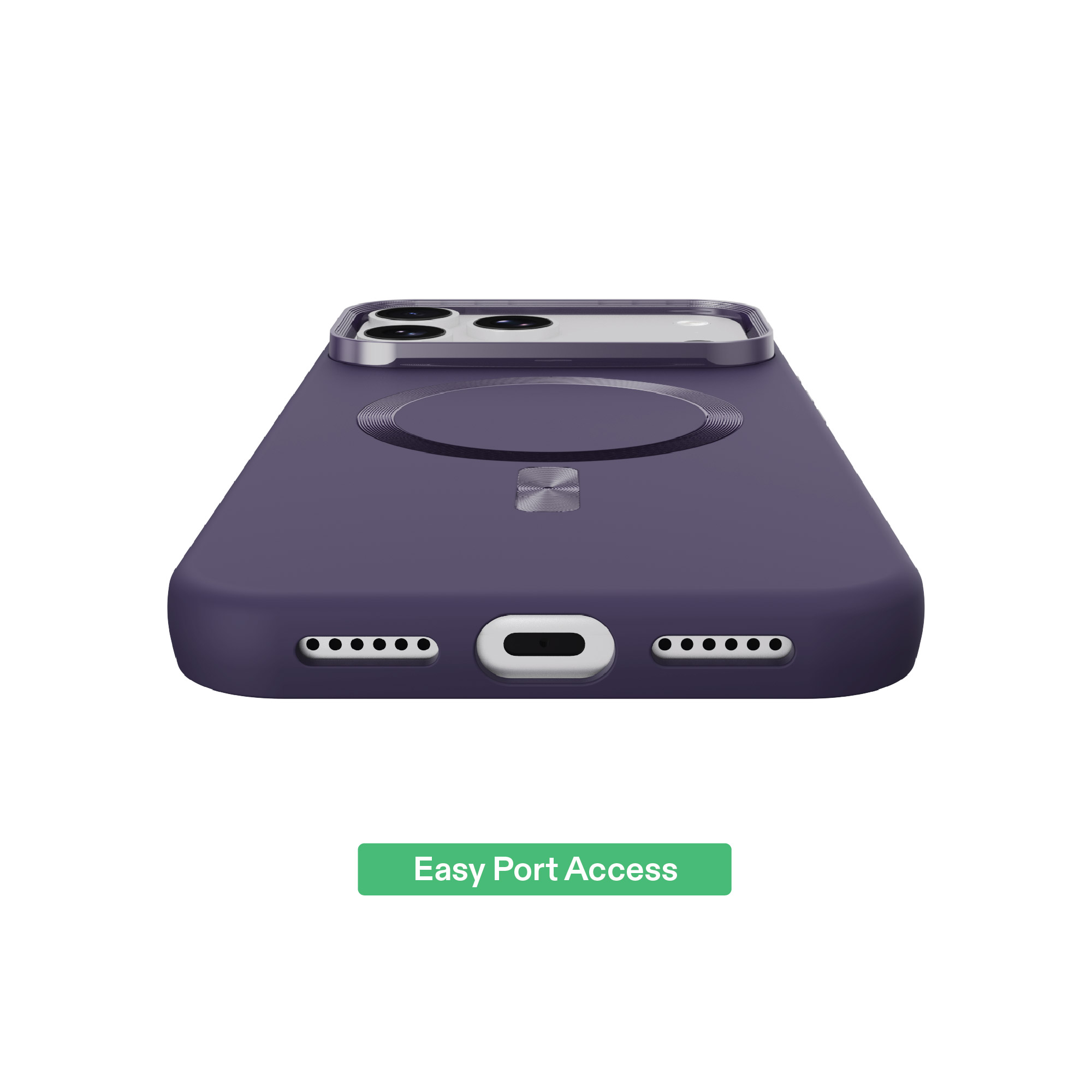 onn Soft Touch Phone Case for iPhone 18 Pro / 17 Pro, MagSafe Compatible - Purple