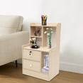 thumbnail image 4 of Modern Wood Bedside Table Nightstand with Storage Drawer Bedside End Table Stand, 4 of 21
