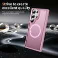 thumbnail image 6 of Dteck for Samsung Galaxy S24 Ultra Case with Magnetic, Compatible with MagSafe, Military Drop Protection Slim Translucent Matte Shockproof with Anti-Fingerprint Phone Case,Pink, 6 of 8