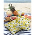 thumbnail image 3 of Outdoor Pillow Covers Pack of 2, Summer Lemon Flower Leaves Waterproof Throw Pillowcase Cushion Cases, Grey White Plaid Lattice Decorative Pillow Cover for Couch Sofa Home Bed Patio, 3 of 6