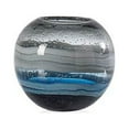 thumbnail image 1 of Torre & Tagus Andrea Handmade Swirl Glass Sphere Vase for Home Decor Living Room Centerpiece & Home Office, Blue, 1 of 4