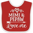 thumbnail image 3 of Inktastic Pepaw and Mimi Love Me Boys or Girls Baby Bib, 3 of 4