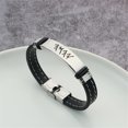 thumbnail image 5 of 2 Pack Tetragrammaton Silicone Bracelets Yhwh Jehovah Witness Bangle Women Men Jewish Name of God Amulet Jewelry Israelite Gifts, 8.26 inches, Black, 5 of 7