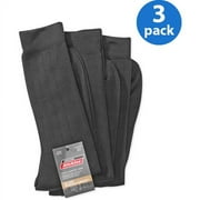 Men's Microfiber Nylon Crew Work Socks with Massaging Bars, 3-Pack
