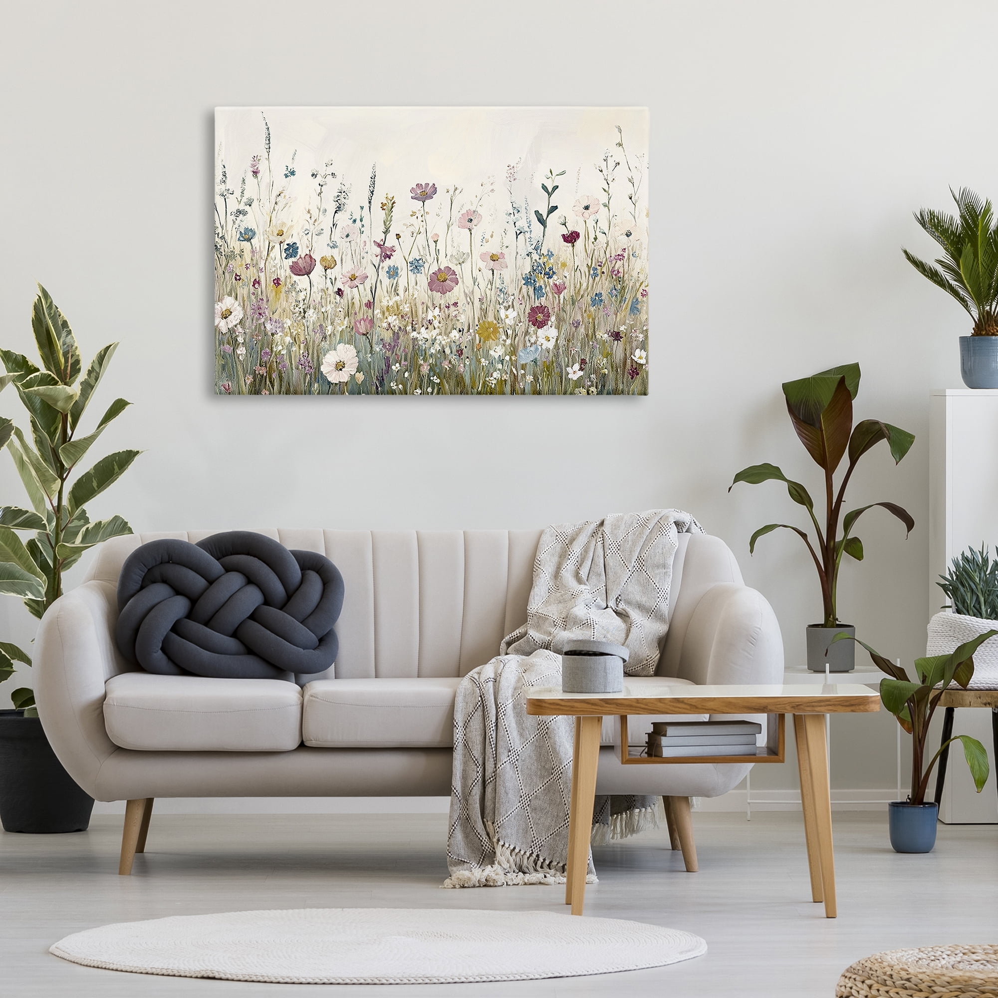 Stupell Industries Spring Blooms Pastoral Meadow Canvas Wall Art, design by Kim Allen