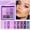D-9 Colors Purple, variant on 9 Colors Green Glitter Shimmer Eye Shadow Makeup Palette Light Bright Emerald Dark Avocado Neon Green Highly Pigmented Waterproof Matte Glitter Shimmer Pearl Party Sparkling Eyeshadow Palette