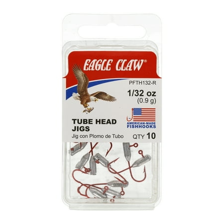 Eagle Claw Insider Tube Fishing Jig Head Unpainted Fishing Jig 1/32 oz.
