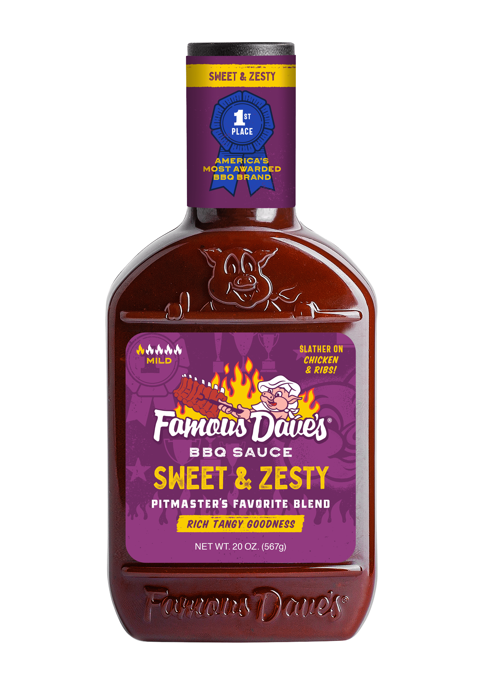 Famous Dave's Sweet & Zesty BBQ Sauce, 20 oz