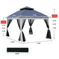 11 x 11 Ft Pop Up Gazebo Screen Tents, 2Tier Top Pavilion Gazebo Tent