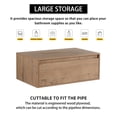 thumbnail image 3 of Noble House 30" Wall-Mounted Left Bathroom Vanity, Resin Sink, Soft-Close Drawer, Mid Century Design, Imitative Oak, 3 of 19