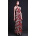 thumbnail image 2 of Bimba Robe Longue de Soirée à Imprimé Floral pour Femmes, Col Rond, Fentes Latérales, Taille Moyenne, 2 of 6
