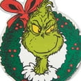 thumbnail image 3 of Dr Seuss' The Grinch Who Stole Christmas, Grinch Wreath, 15 inch Tall Yard Stake, MDF, Multi-Color, 3 of 4