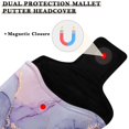 thumbnail image 3 of Haosy Lilac Marble Golf Mallet Putter Cover Strong Magnetic Leather Golf Club Headcover Closure, 3 of 7