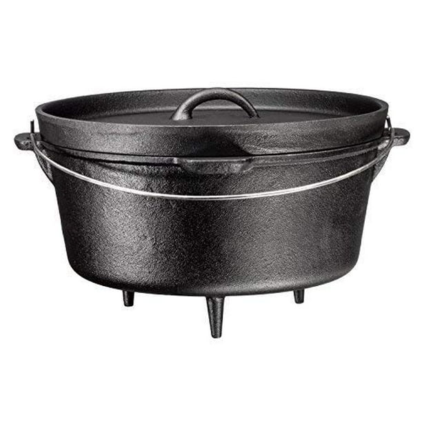Bruntmor PreSeasoned Cast Iron Dutch Oven with Flanged Lid Iron Cover
