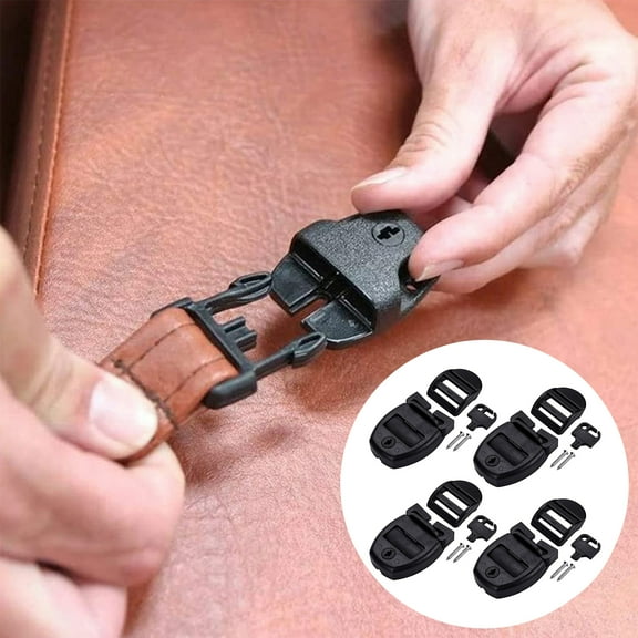 harmtty 1 Set Hot Tub Cover Clips Plastic Lock Buckle with Key Replacement Accessories Spa Cover Strap Clip Bathtub Cover Latch for Bathroom,4pcs