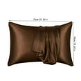 thumbnail image 3 of Livrdious Satin Silk Pillowcase for Hair and Skin Soft and Cooling Pillow Cases with Envelope Closure Gift for Women Men, 2-pack, 20"x28", 3 of 8