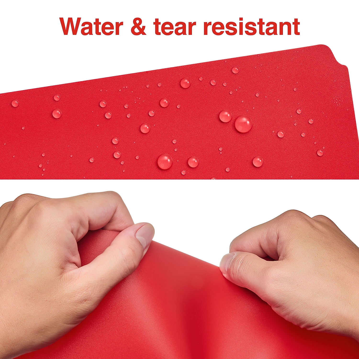 Staples File Folder 1/3-Cut Tab Letter Size Plastic Assorted Colors 30/Box (ST62541)