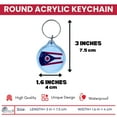 thumbnail image 2 of Round Acrylic Keychain - State Flag Ohio - USA | Lightweight Travel Keepsake, Collectible Souvenir, Everyday Key Accessory, 2 of 9
