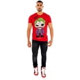 thumbnail image 5 of George V Men Crystal Joker T-Shirt (Red), 5 of 5
