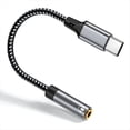 thumbnail image 1 of Adaptador de Cable de Audio USB C A 3,5 mm Adaptador de Auriculares Tipo C A Conector Jack de 3,5 mm para para para Galaxy, 1 of 8