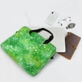 thumbnail image 5 of 16" Laptop Briefcase for Work Travel Laptop Shoulder Bag Carrying Handbag Laptop Case Green Ink Splatter Pattern, 5 of 8