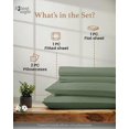 thumbnail image 3 of Twin XL Size 100% Microfiber Fabric 4Pcs Sheet Set, Upto 18" Inch Deep Pocket Bed Sheet Set - Sage Solid, 3 of 7