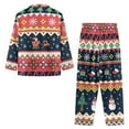 thumbnail image 4 of Yuyamidu Christmas Men's Pajama Pants Bottoms Set Snowman Button Down Loungewear Casual Sleepwear Men Long Pj 2 Packs Snowflake Long Sleeve Nightwear Size 3XL, 4 of 6