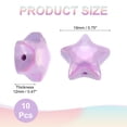 thumbnail image 2 of 10Pcs Star Shaped Beads, 12x19mm Lovely Acrylic Star Bulk Beads for Bracelet Earring Necklace Craft Making (Purple), 2 of 6