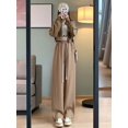 thumbnail image 5 of Women Sweatpants Wide Leg Drawstring Workout Casual Baggy Pants High Waist Khaki S, 5 of 8