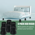 thumbnail image 4 of Bed Risers 6 Inch, 6 Pack Heavy Duty Bed Furniture Risers, Lift Up to 2200lbs Round Couch Risers for Sofas, Couches, TV Stands and Chairs, 4 of 7