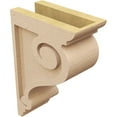 thumbnail image 5 of 4"W x 8"D x 12"H Classic Scroll Rough Cedar Woodgrain TimberThane Corbel, Primed Tan, 5 of 6