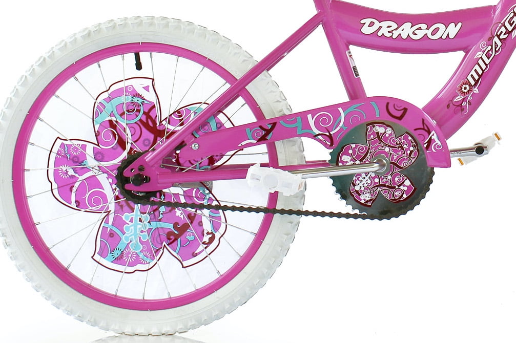 Wonder Wheels 20 In. Girl's BMX S-Type Frame Bicycle Coaster Brake One Piece Crank Pink Rims White Tire Kid's Bike – Pink