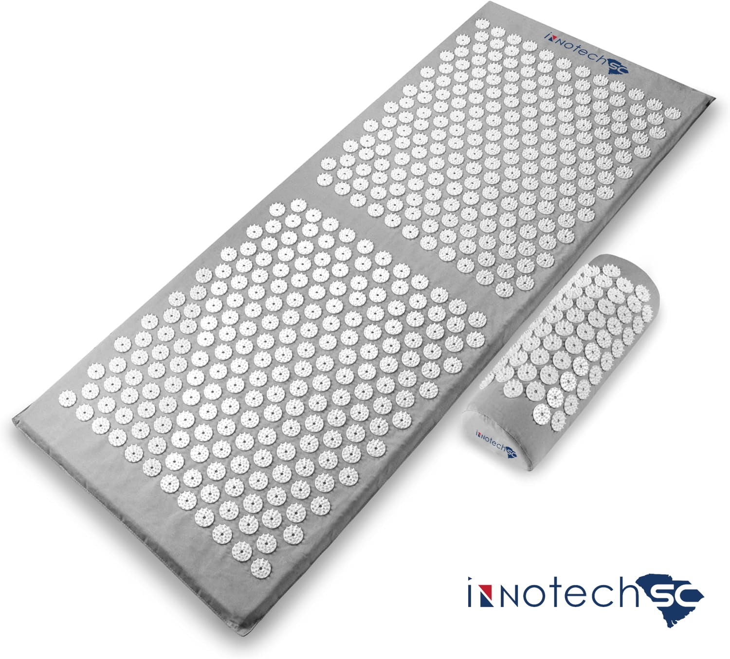 Innotech Sc Acupressure Mat and Pillow Set for Back/Neck Pain Relief and Muscle Relaxation with carrying bag
