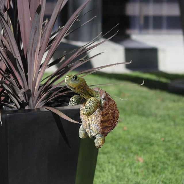 Tortoise planta colgante colgante de tortugas regalos, resina, decorativo, artesanía adornada maceta para macetas para jardín de patio