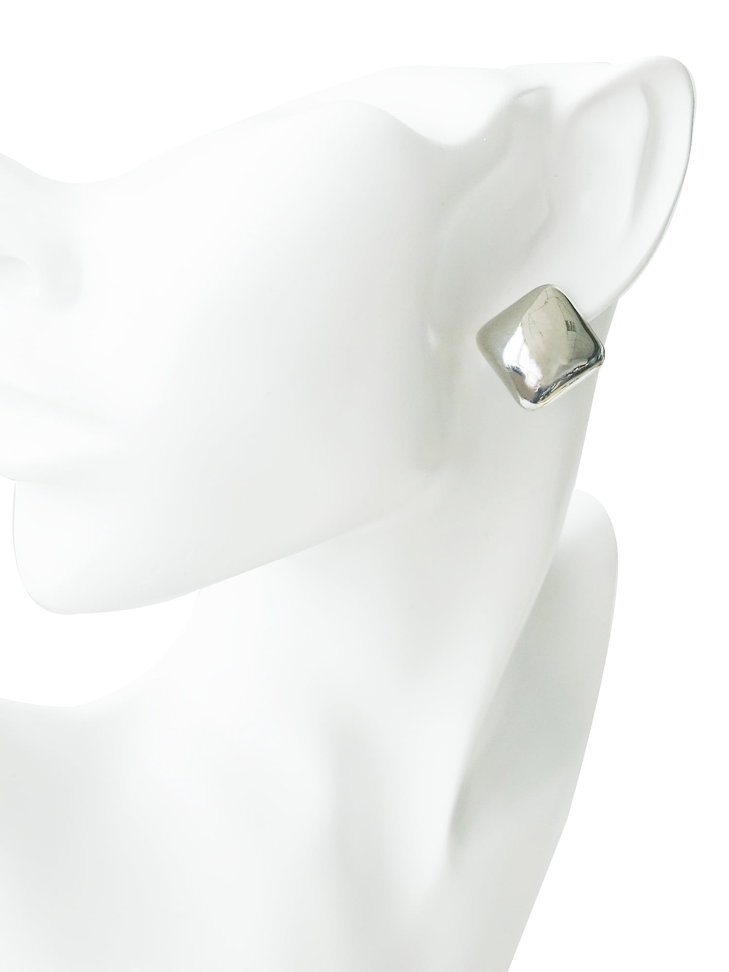 Time and Tru Women's Silver Plated Metal 3 Pair Hoop Earring Set