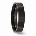 thumbnail image 4 of Stainless Steel 5mm Black IP-plated Brushed Flat Band Size: 6; for Adults and Teens; for Women and Men, 4 of 6