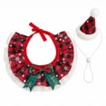 thumbnail image 2 of Christmas Pet Accessories, Festive Scarf and Hat Set for Dogs and Cats, Holiday Photo Props for Family Gatherings Parties and Home Celebration Decor, 2 of 7
