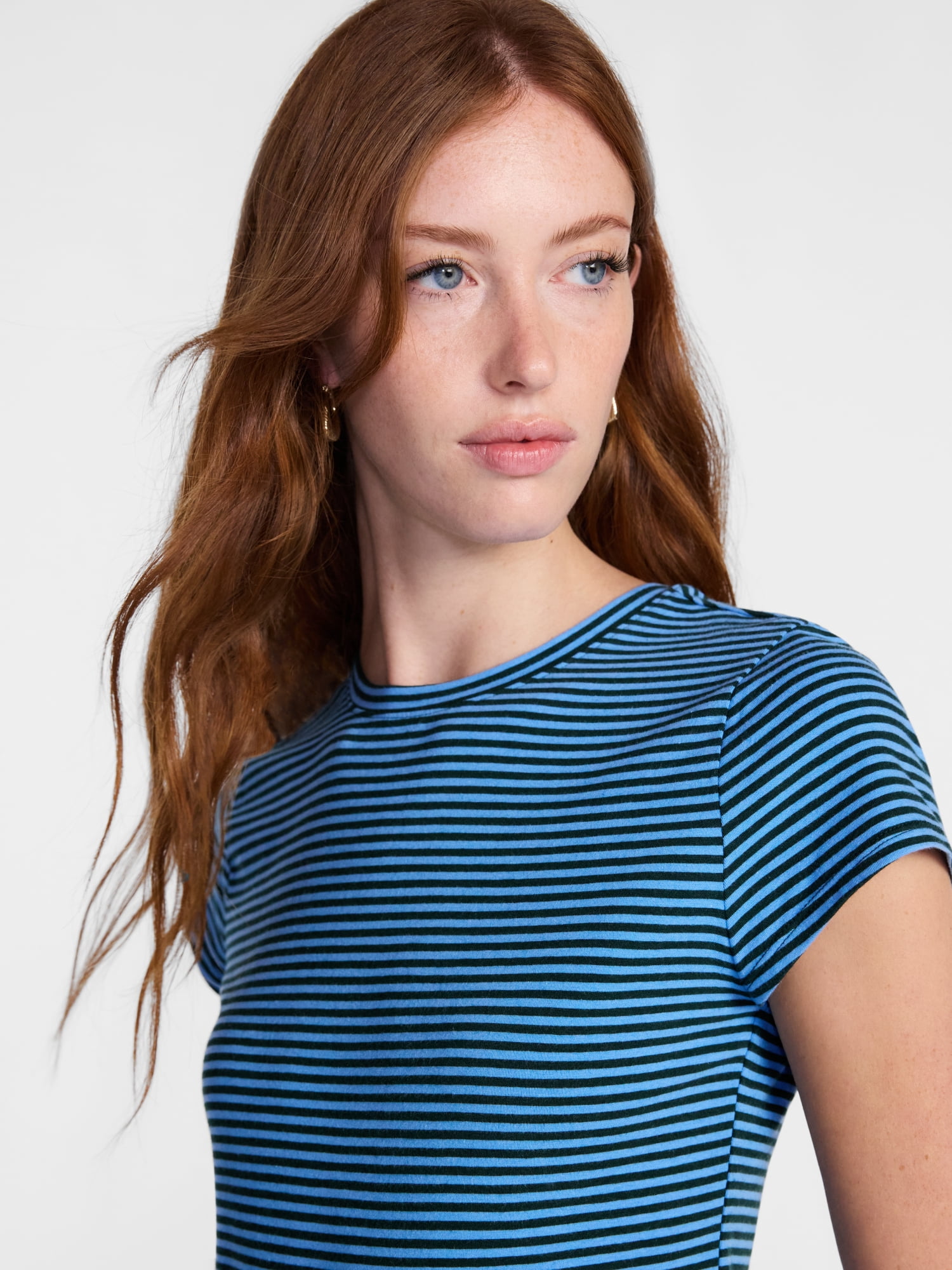 Scenario Women's and Women's Plus Tee with Short Cap Sleeves, Sizes XS-4X