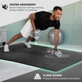 thumbnail image 5 of MAXVINI Puzzle Exercise Mat ½ in Thick, EVA Interlocking Foam Tiles with Diamond Non-Slip Surface for Home Gym, Yoga - Charcoal Black, 12.2" x 12.2" x ½" (36-Piece Set)​, 5 of 11