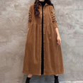 thumbnail image 5 of Lady All-Match Simple Casual Dress Women Simple Coats Solid Color Long Sleeve Corduroy Inspiration Thick Wrinkled Plus Size Coats, 5 of 5