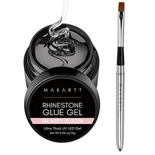 Makartt Nail Rhinestone Glue Kit, 15ml Gel Nail Glue with AB