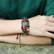 thumbnail image 4 of Pulsera para mujer, regalo para mujer, pulsera de cuero tejida a mano de varias capas, elegante conjunto de joyas, pulsera para hombre y mujer., 4 of 4